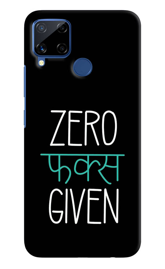Zero Fucks Given Realme C15 Hard Case Back Cover by Casekaro