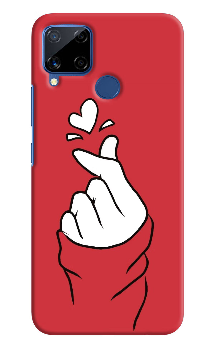 Korean Love Sign Realme C15 Back Cover, Hard case