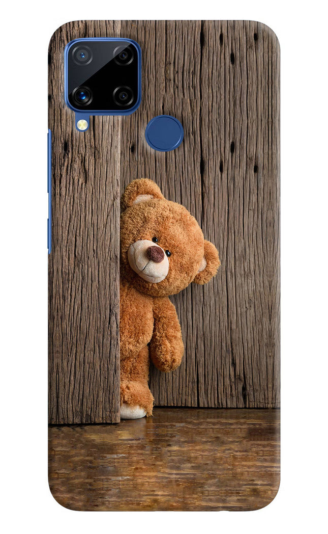 Teddy Wooden Realme C15 Hard Case Back Cover by Casekaro