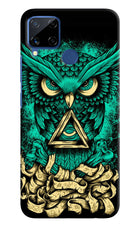 Green Owl Realme C15 Hard Case Back Cover by Casekaro