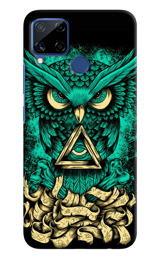 Green Owl Realme C15 Hard Case Back Cover by Casekaro