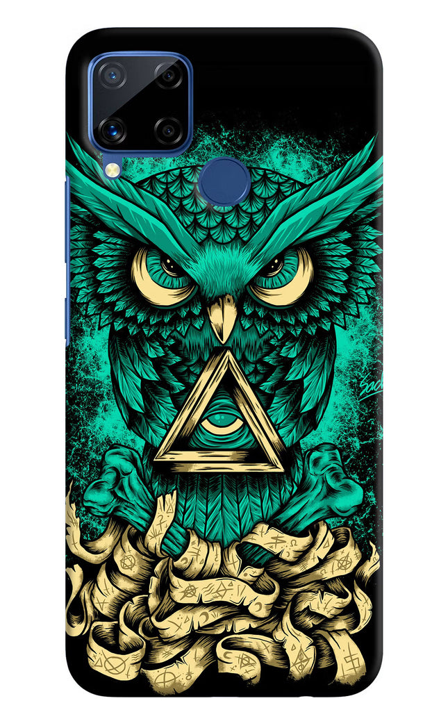 Green Owl Realme C15 Hard Case Back Cover by Casekaro