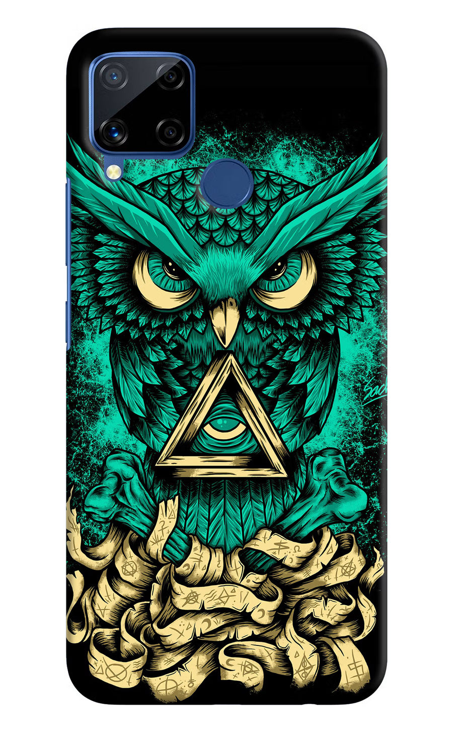 Green Owl Realme C15 Back Cover, Hard case