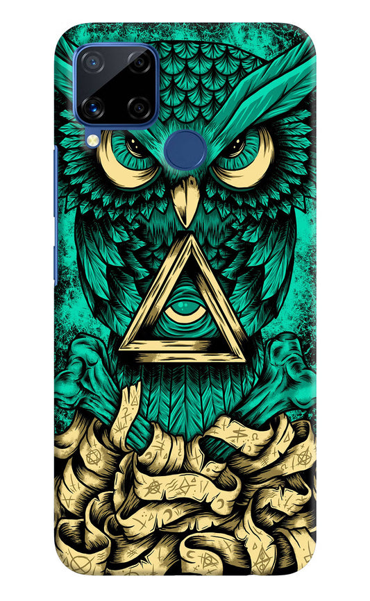 Green Owl Realme C15 Hard Case Back Cover by Casekaro