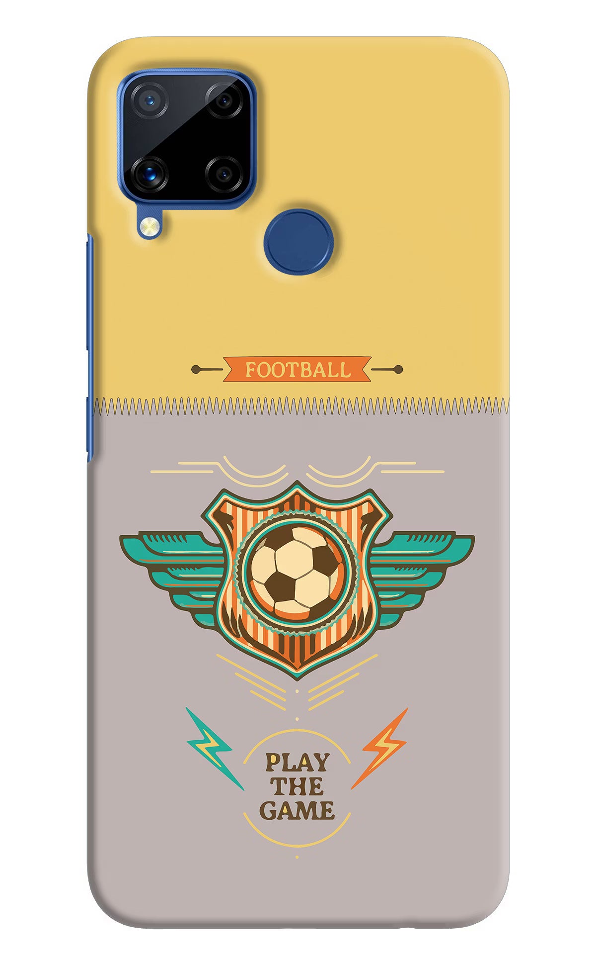Football Realme C15 Hard Case Back Cover by Casekaro