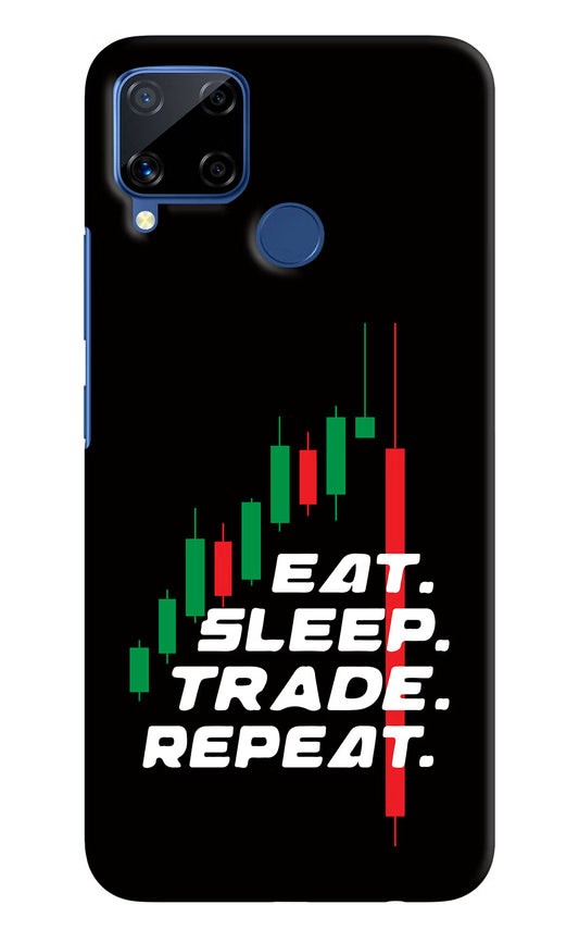 Eat Sleep Trade Repeat Realme C15 Hard Case Back Cover by Casekaro