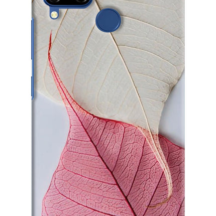 White Pink Leaf Realme C15 Hard Case Back Cover by Casekaro