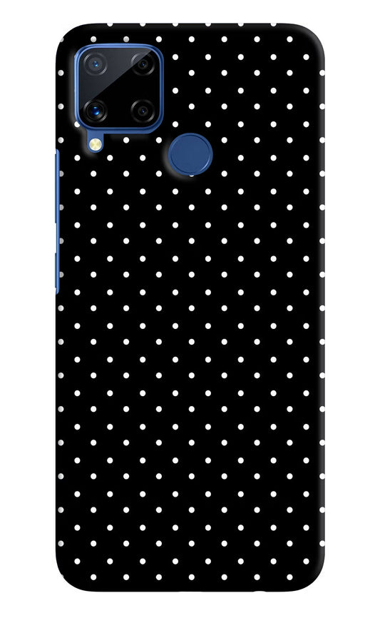 White Dots Realme C15 Hard Case Back Cover by Casekaro