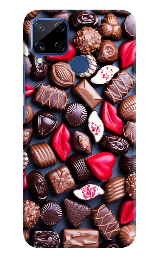 Chocolates Realme C15 Hard Case Back Cover by Casekaro