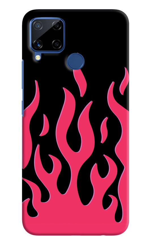 Fire Flames Realme C15 Hard Case Back Cover by Casekaro