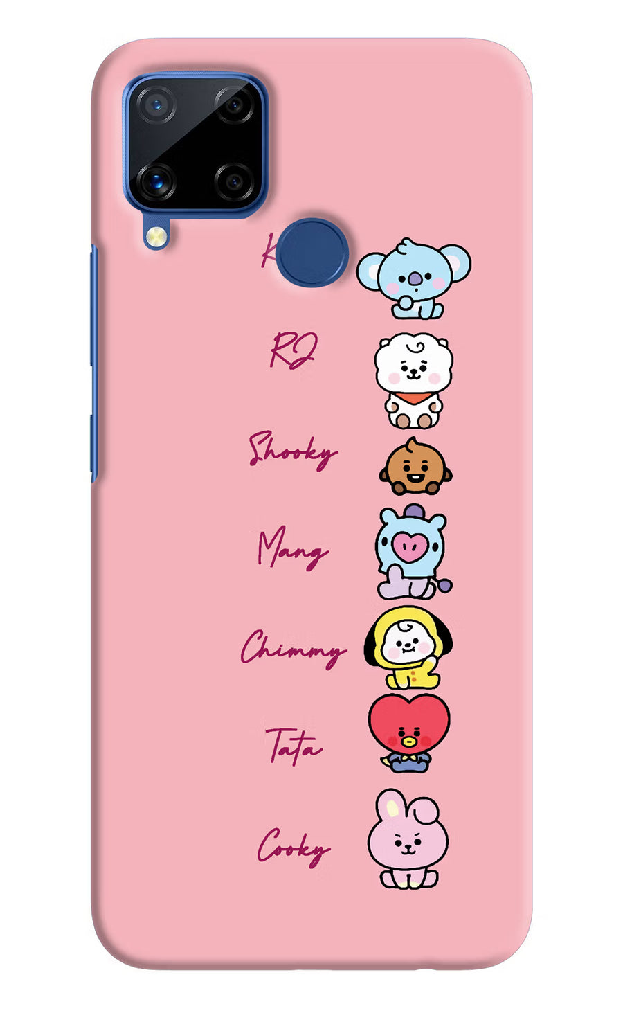 BTS names Realme C15 Back Cover, Hard case