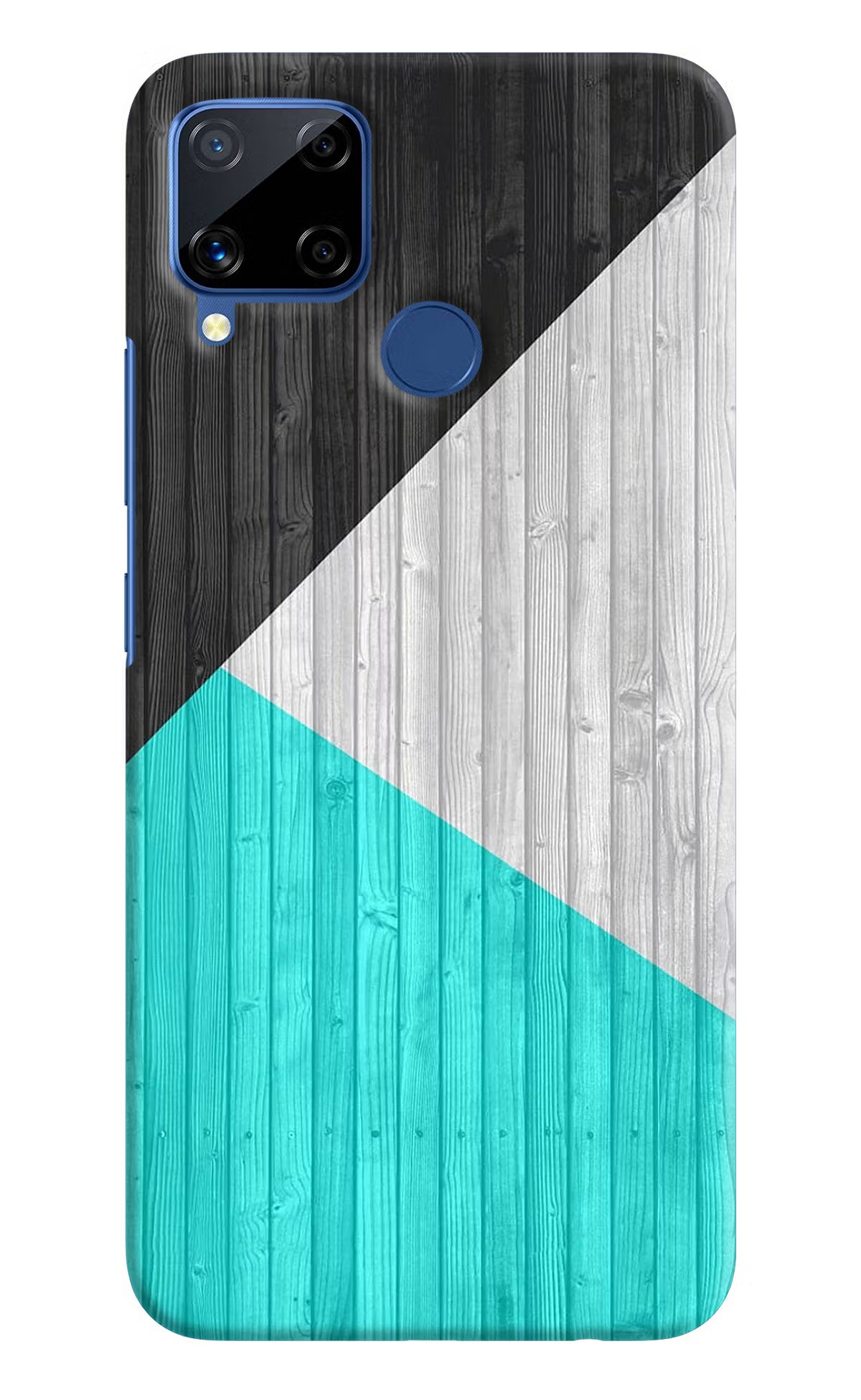 Wooden Abstract Realme C15 Hard Case Back Cover by Casekaro