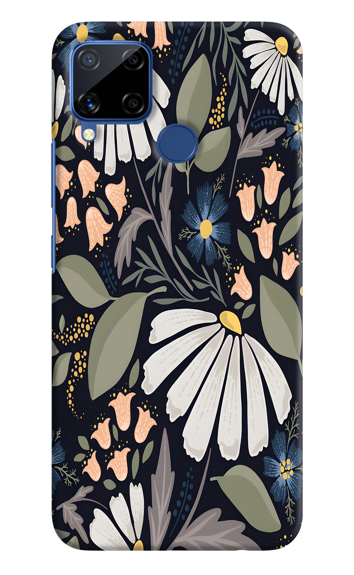 Flowers Art Realme C15 Hard Case Back Cover by Casekaro