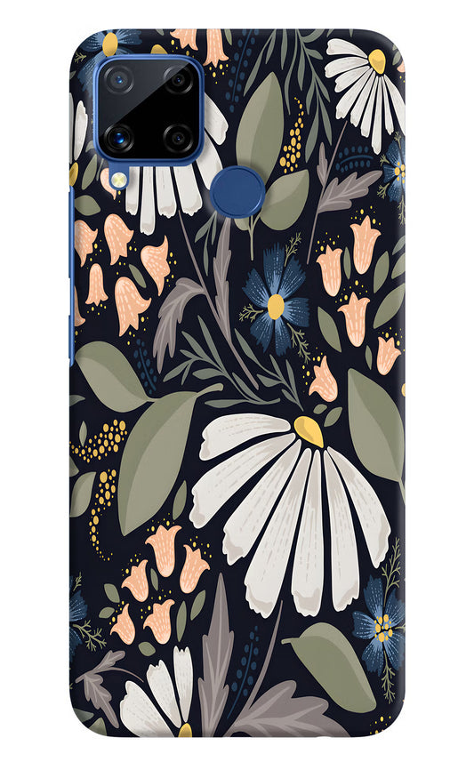 Flowers Art Realme C15 Hard Case Back Cover by Casekaro
