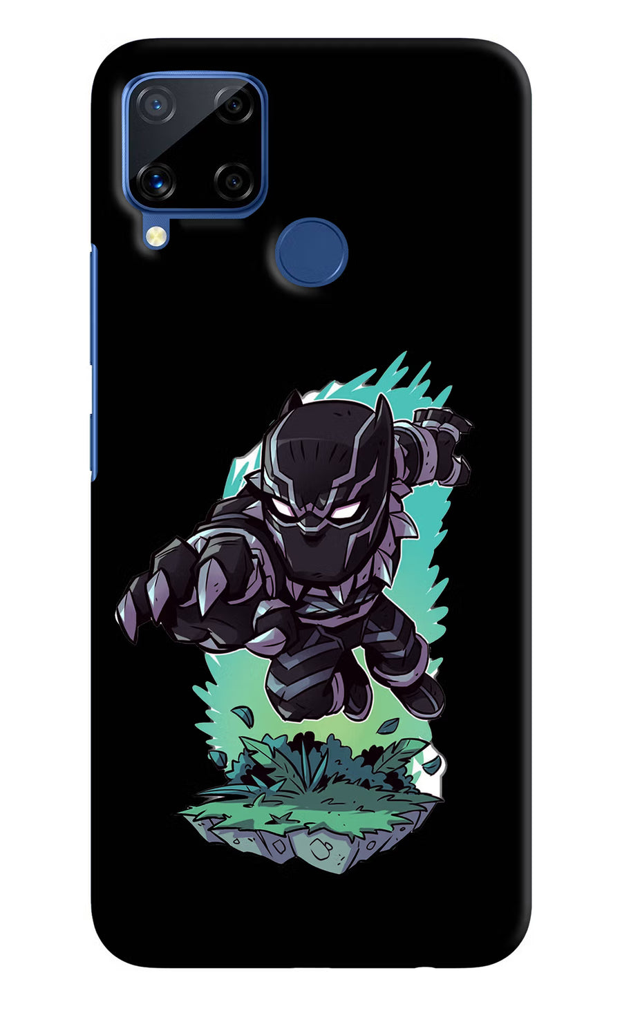 Black Panther Realme C15 Back Cover, Hard case