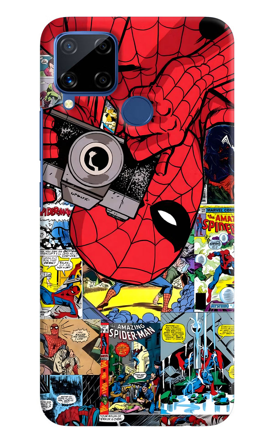 Spider Man Realme C15 Back Cover, Hard case