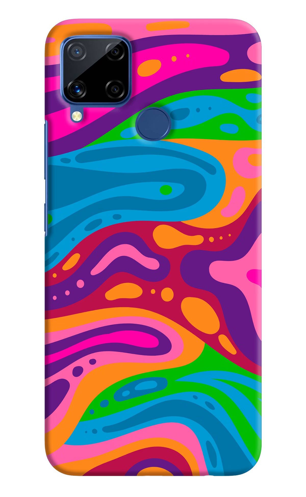 Trippy Pattern Realme C15 Hard Case Back Cover by Casekaro