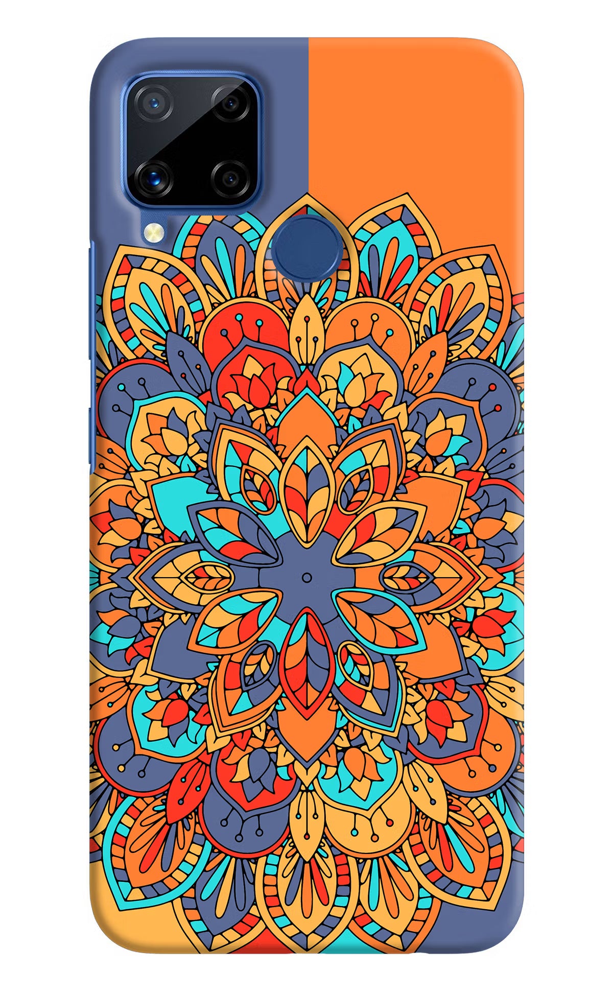 Color Mandala Realme C15 Hard Case Back Cover by Casekaro