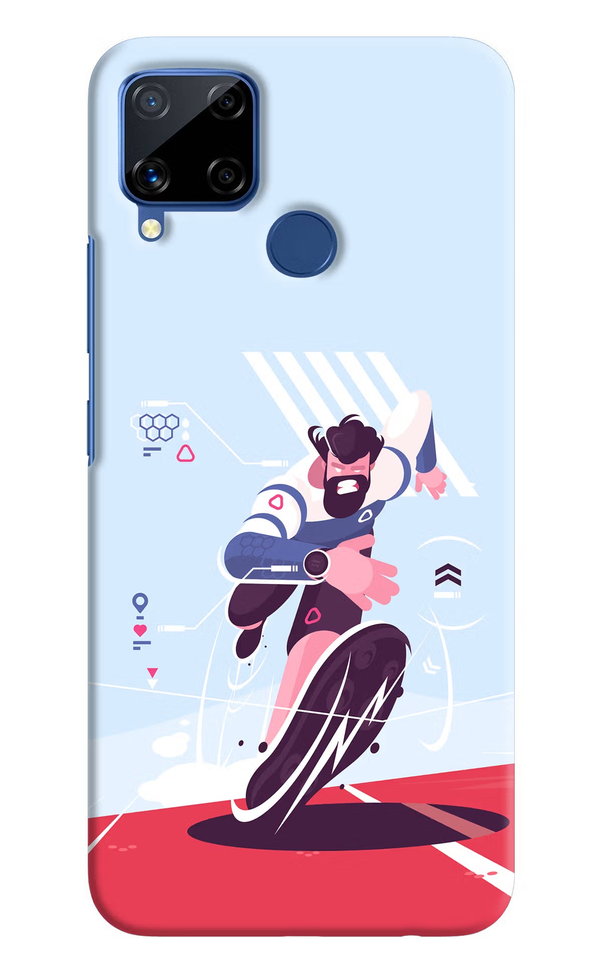 Run Pro Realme C15 Hard Case Back Cover by Casekaro