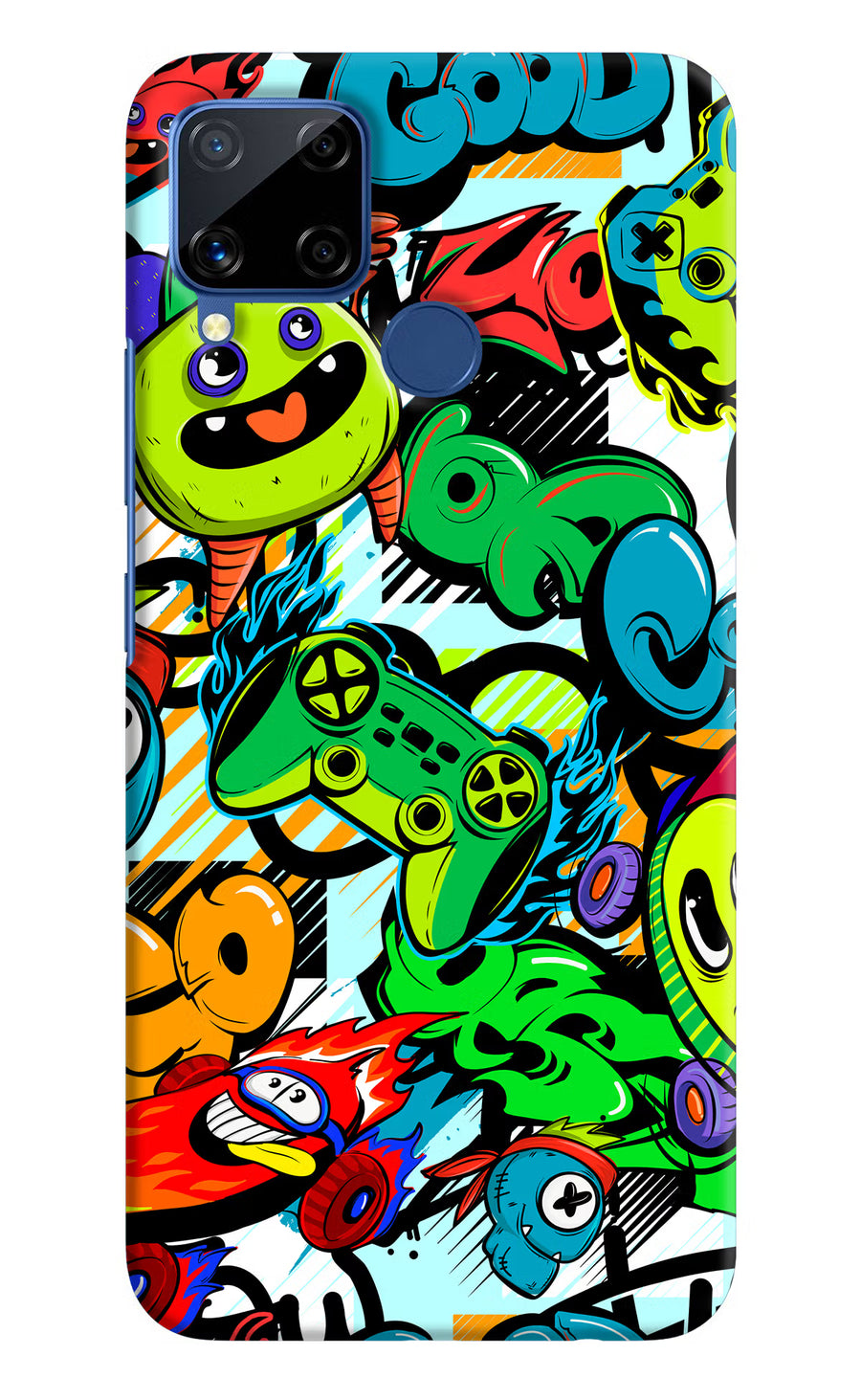 Game Doodle Realme C15 Back Cover, Hard case