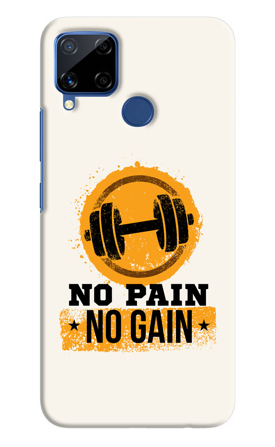 No Pain No Gain Realme C15 Back Cover, Hard case