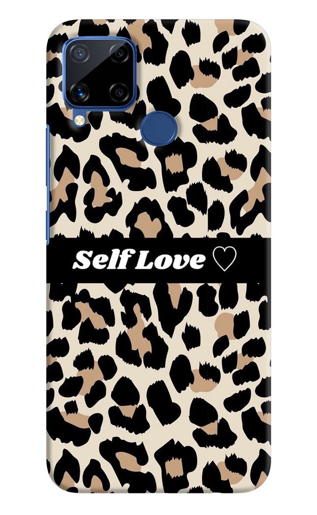 Leopard Print Self Love Realme C15 Hard Case Back Cover by Casekaro