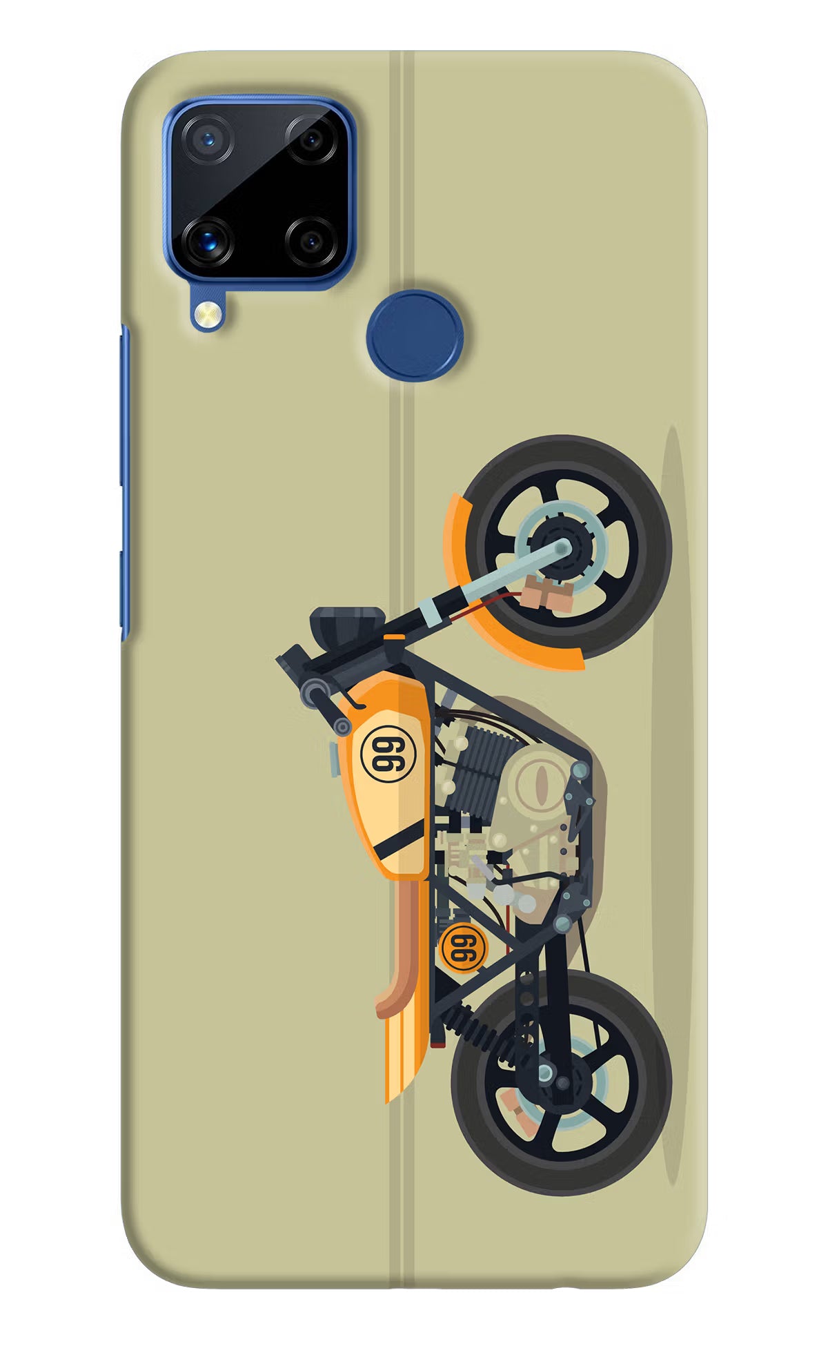 Vertical Speedster Realme C15 Hard Case Back Cover by Casekaro