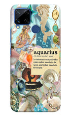 Aquarius Zodiac Realme C15 Hard Case Back Cover by Casekaro