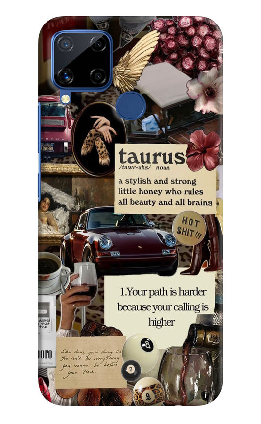 Taurus Zodiac Realme C15 Hard Case Back Cover by Casekaro