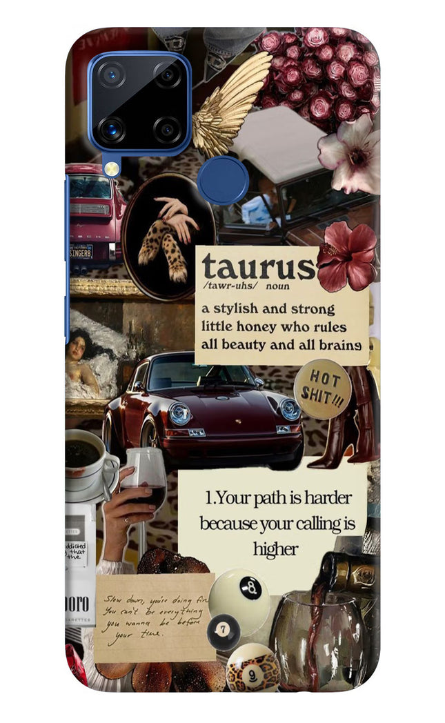 Taurus Zodiac Realme C15 Hard Case Back Cover by Casekaro