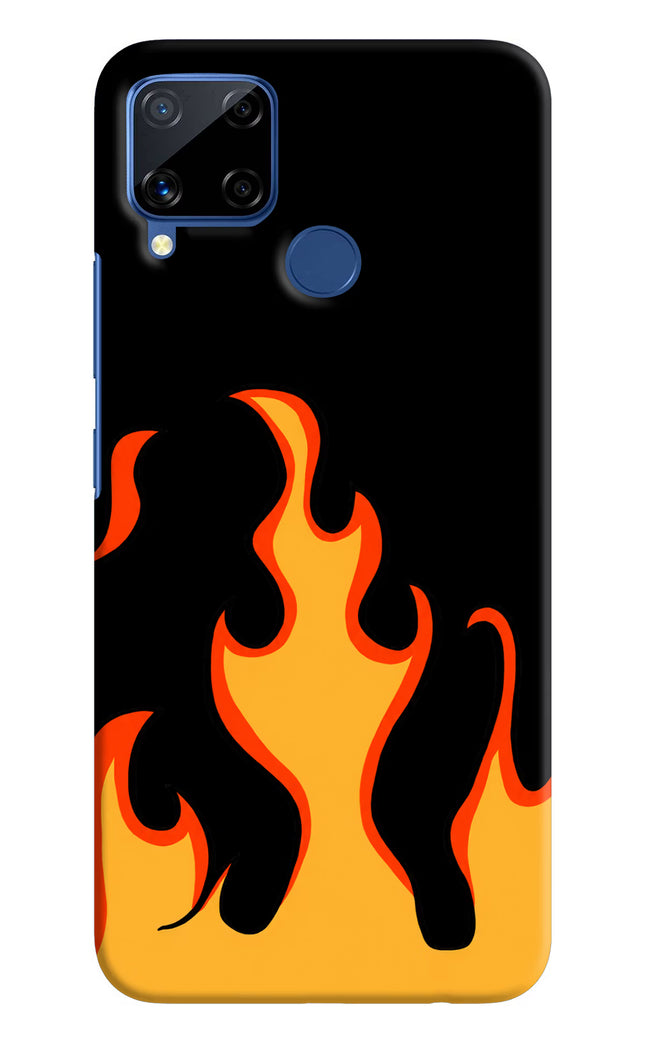 Fired Up – Black Realme C15 Hard Case Back Cover by Casekaro
