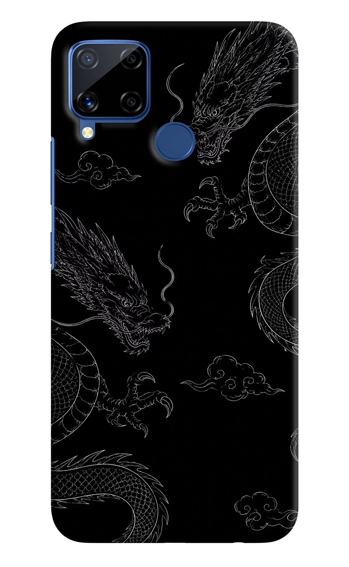 Twin Dragons Realme C15 Hard Case Back Cover by Casekaro