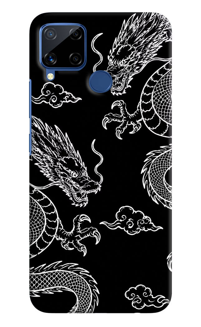 Twin Dragons Realme C15 Hard Case Back Cover by Casekaro