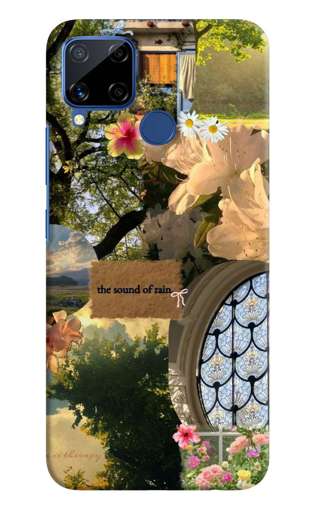 Rain Realme C15 Hard Case Back Cover by Casekaro