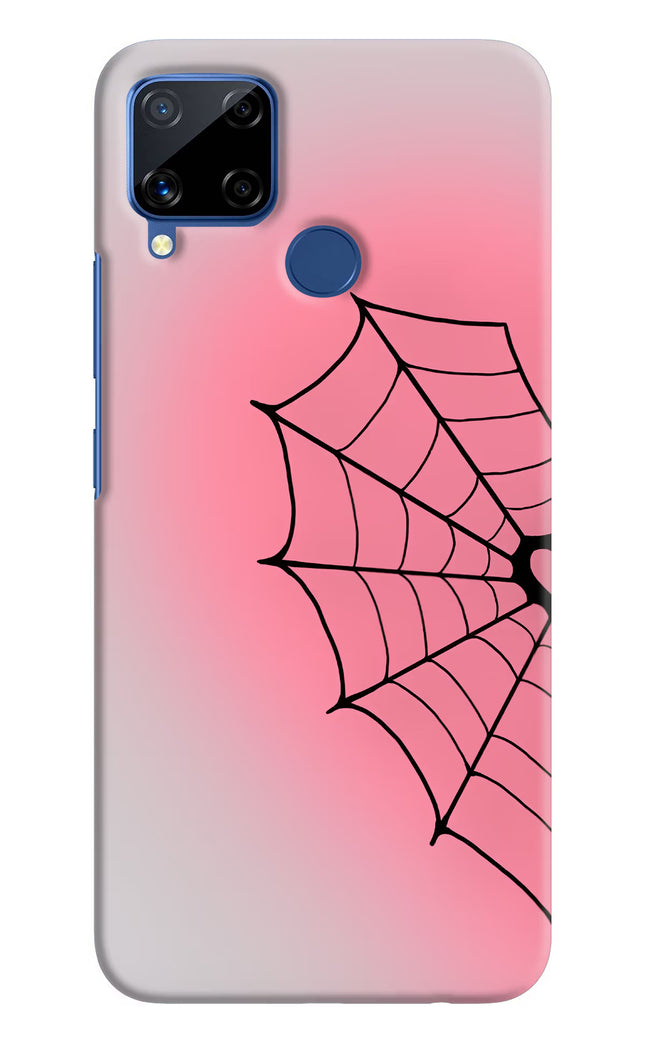 Pink Web Realme C15 Hard Case Back Cover by Casekaro