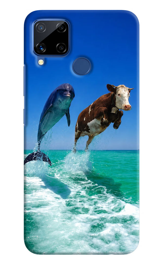 Dolphin vs Cow Realme C15 Hard Case Back Cover by Casekaro
