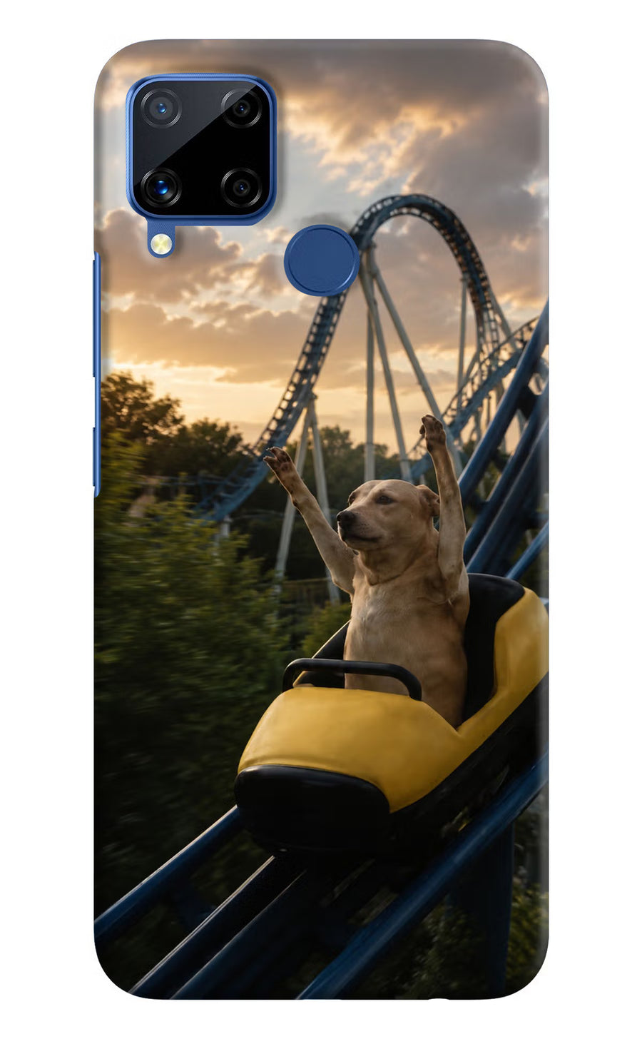 Rollercoaster Dog Realme C15 Back Cover, Hard case