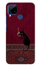 Midnight Cat Realme C15 Hard Case Back Cover by Casekaro