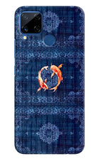 Koi Blue Realme C15 Hard Case Back Cover by Casekaro