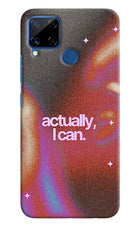 Pink Aura Realme C15 Hard Case Back Cover by Casekaro