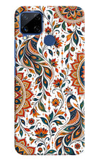 White Mayura Realme C15 Back Cover