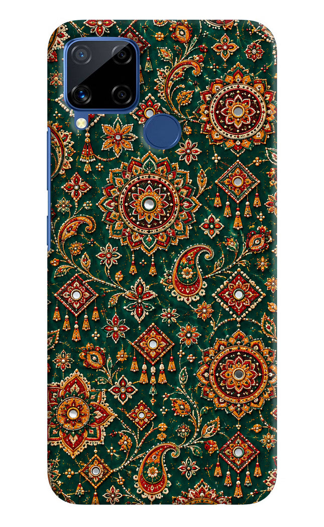 Green Pataka Realme C15 Hard Case Back Cover by Casekaro