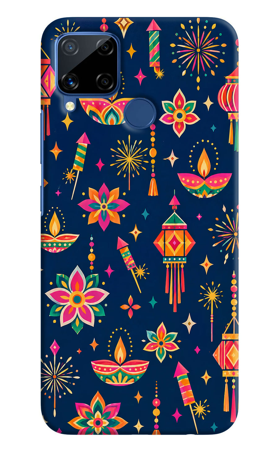 Festive Pop Realme C15 Back Cover, Hard case