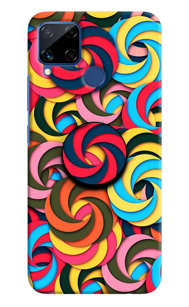 Spiral Pattern Realme C15 Pop Case by Casekaro