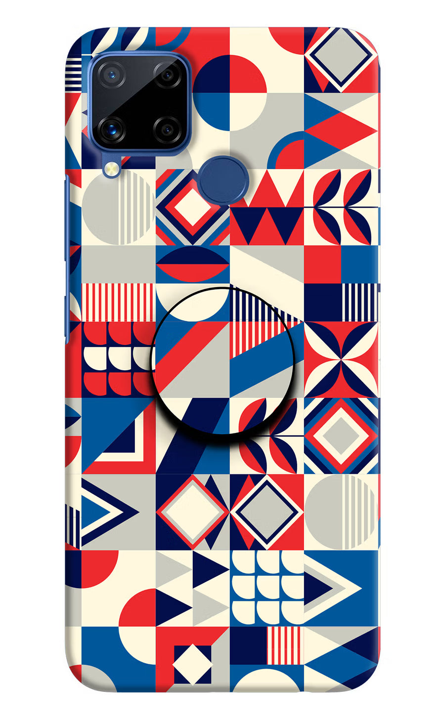 Colorful Pattern Realme C15 Pop Case, Hard case
