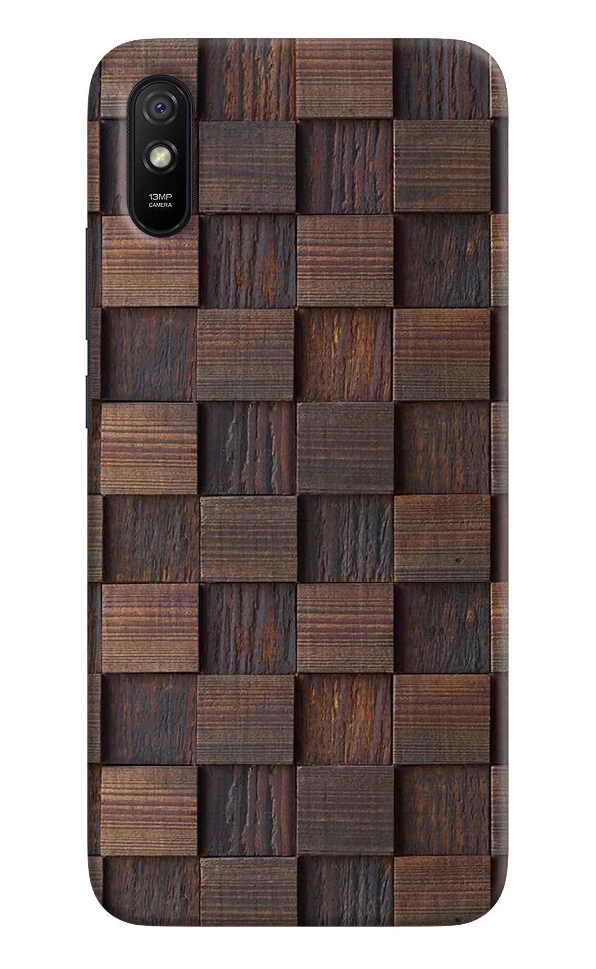Wooden Cube Design Redmi 9A/9i Hard Case Back Cover by Casekaro