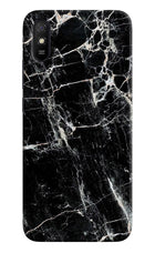 Black Marble Texture Redmi 9A/9i Hard Case Back Cover by Casekaro