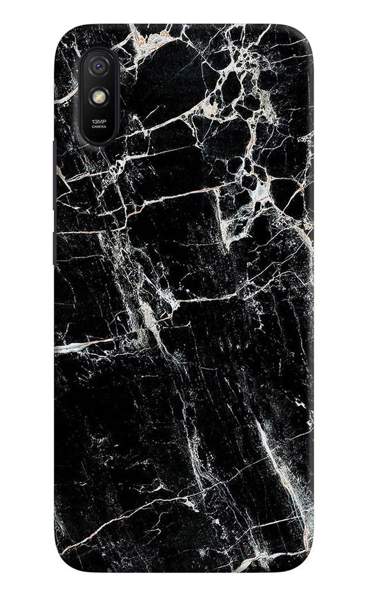 Black Marble Texture Redmi 9A/9i Hard Case Back Cover by Casekaro