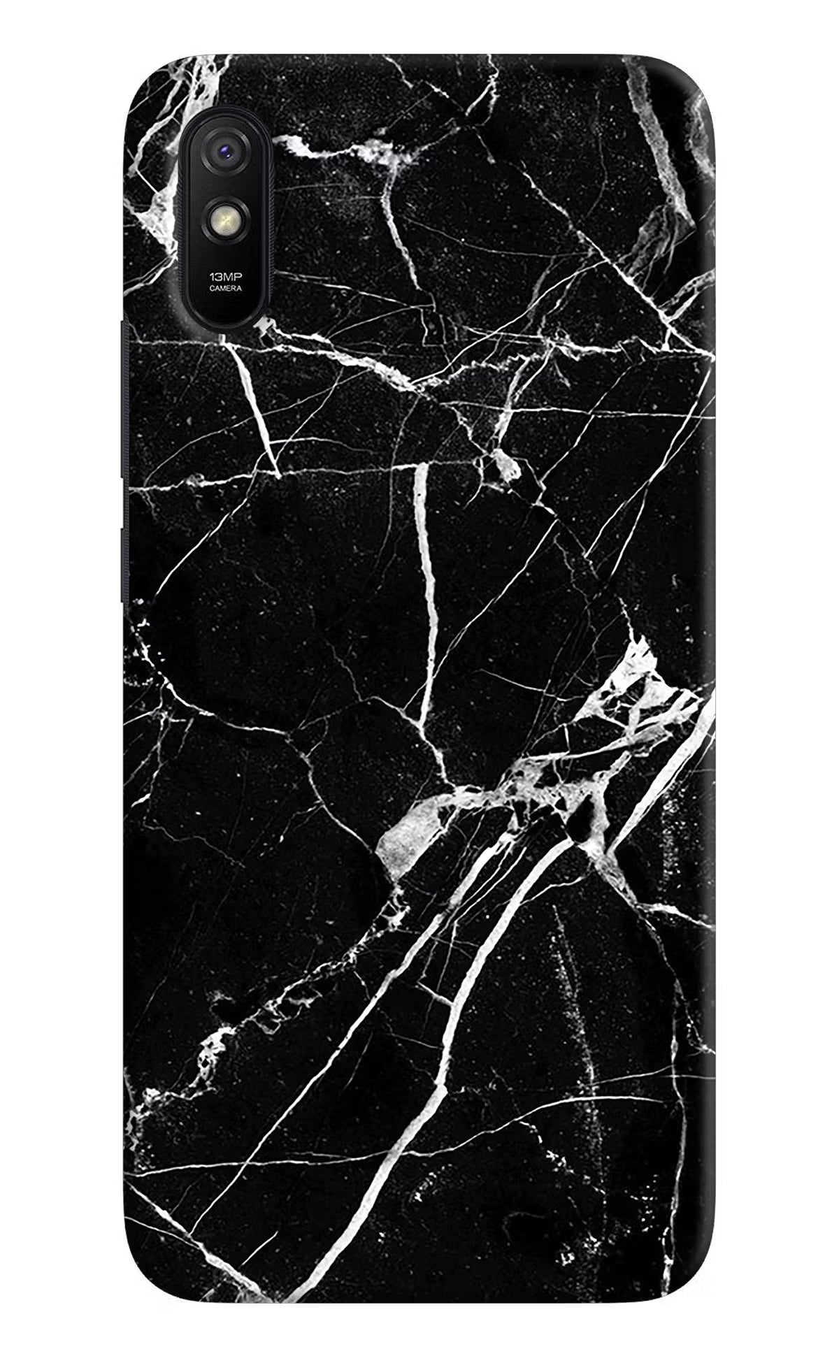 Black Marble Pattern Redmi 9A/9i Hard Case Back Cover by Casekaro