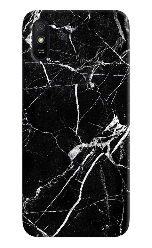 Black Marble Pattern Redmi 9A/9i Hard Case Back Cover by Casekaro